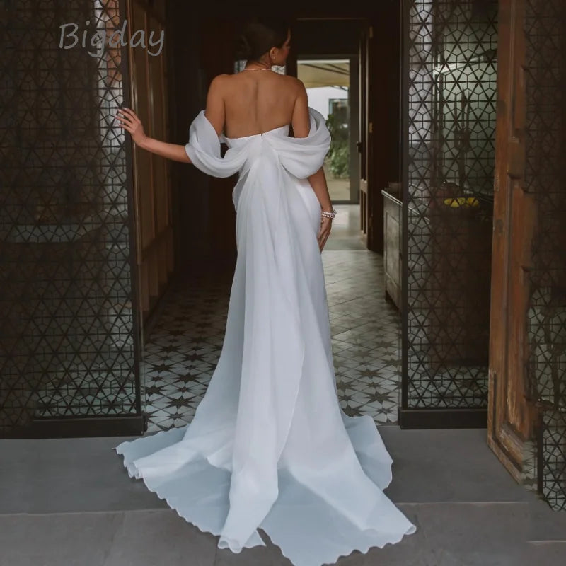 Élégante robe de mariée sirène.