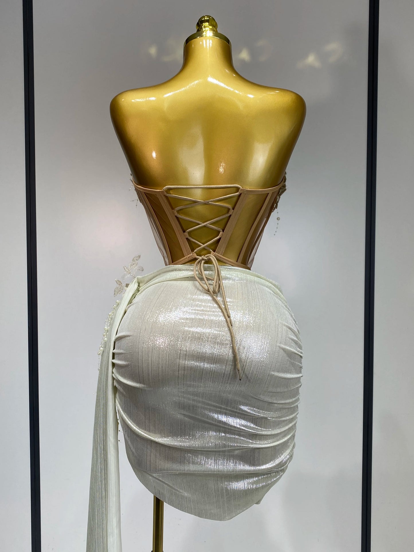 Ensemble deux pièces élégant et sexy en maille transparente pour femmes