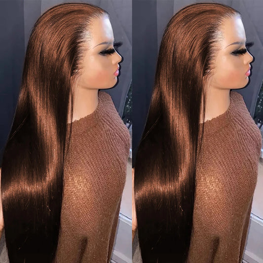 Cheveux Humains Couleur Chocolat Marron