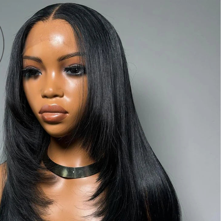 Perruque blend hair preepilée à couches dégradées